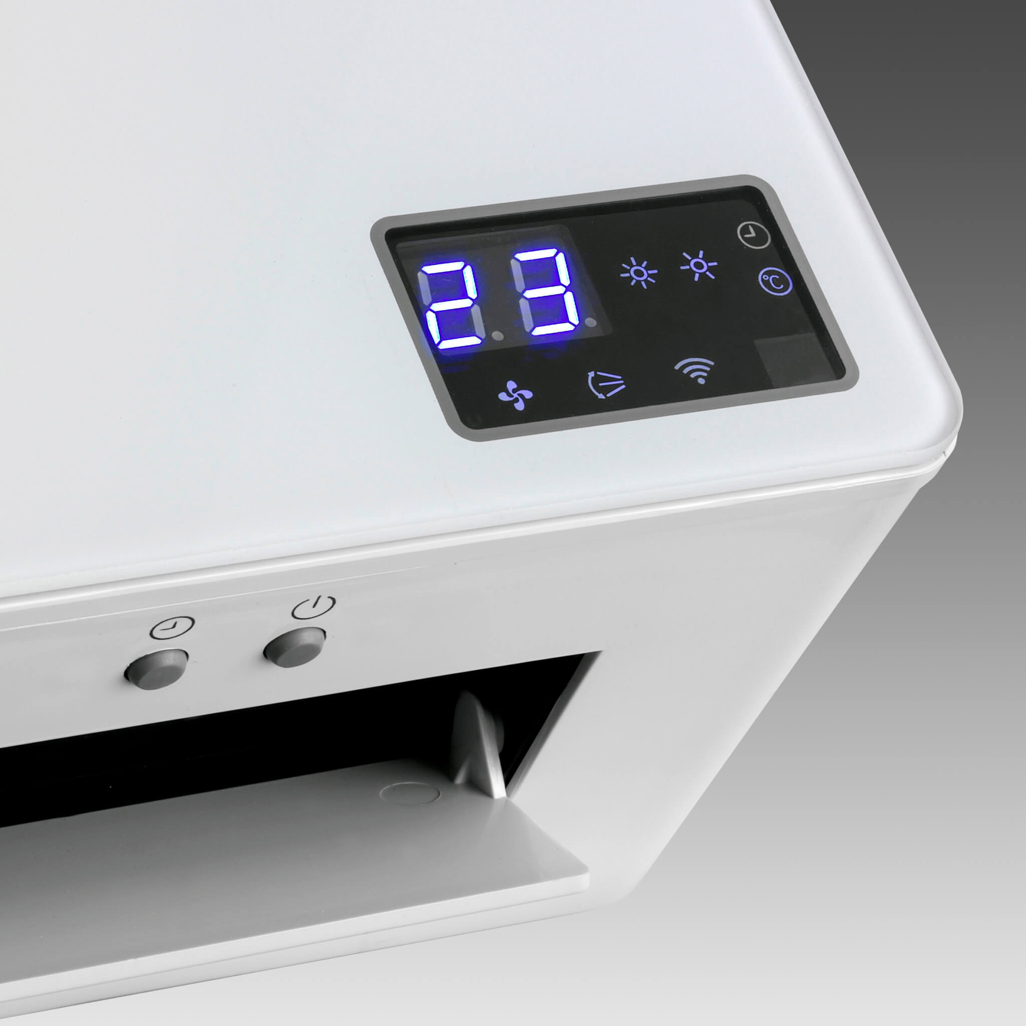 Aeroterma electrica de perete cu termostat, Eurom, Designheat 2000, 2000 W, alb