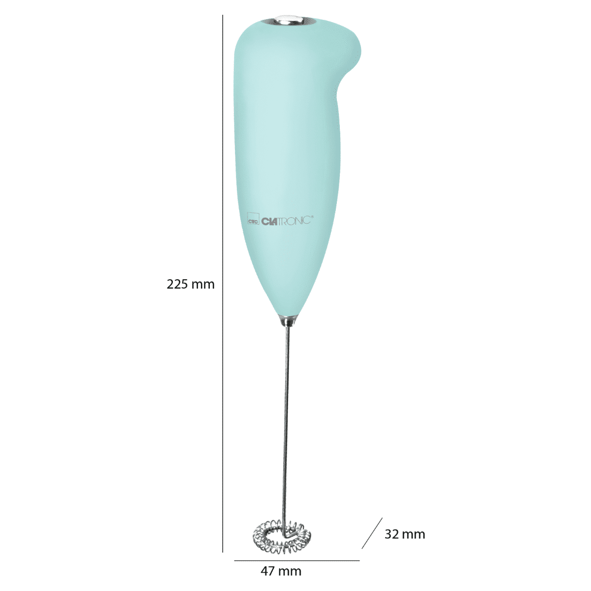 Aparat de spumare lapte, Clatronic, Rock'n'Retro, verde pastel