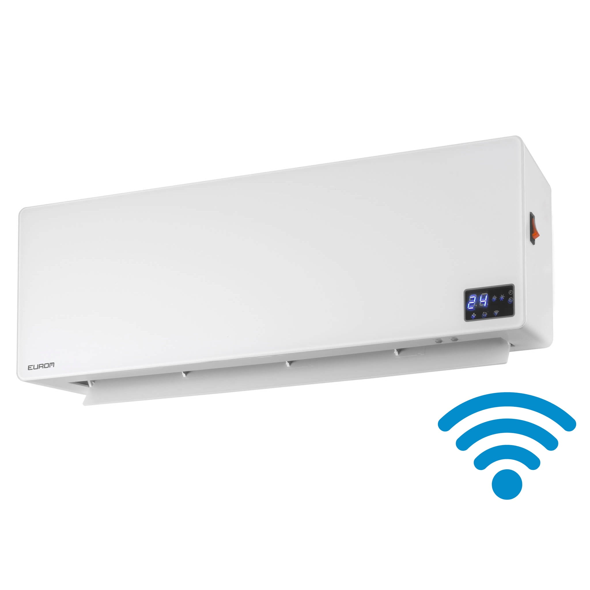 Aeroterma electrica de perete cu termostat, Eurom, Designheat 2000, 2000 W, alb