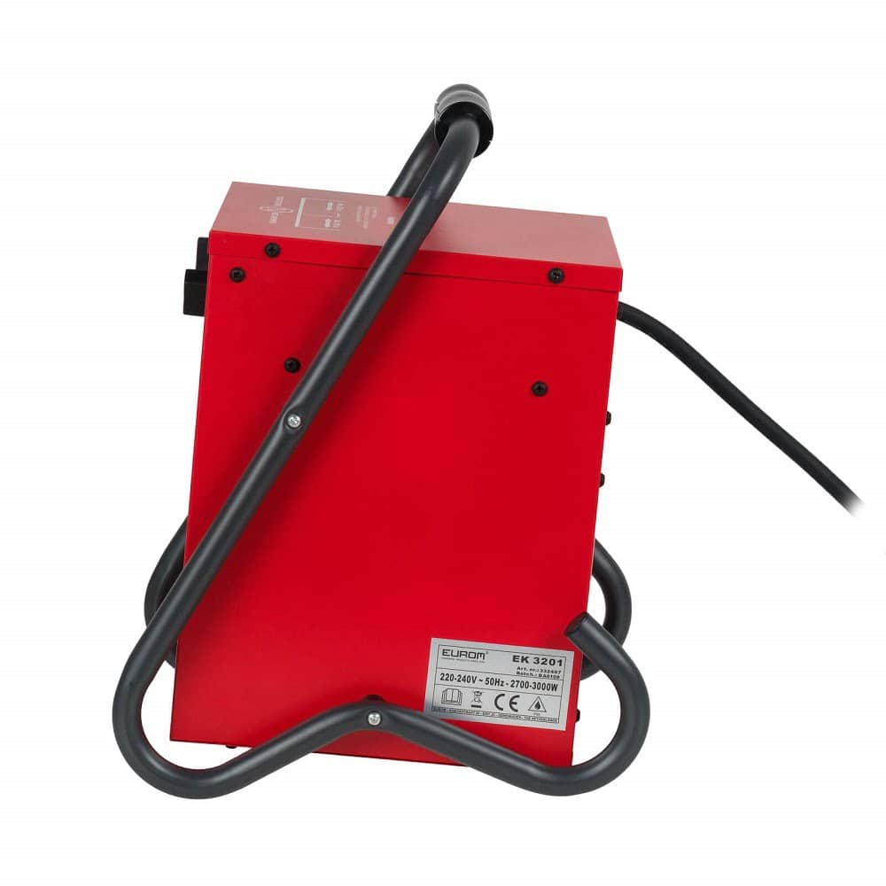 Aeroterma electrica cu termostat, Eurom, EK3201, 3000 W, rosu