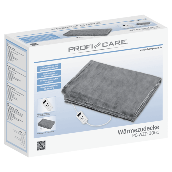 Patura electrica 180x130 cm, Proficare - PC-WZD3061, gri