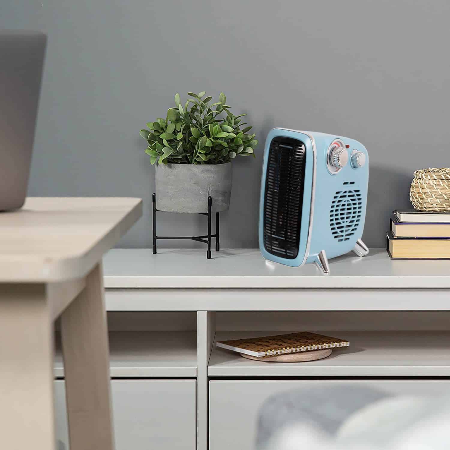 Aeroterma electrica cu termostat, Eurom, B-4 1800, 1800 W, bleu