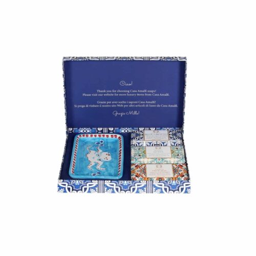 Set cadou sapunuri artizanale Blue Maiolica, Casa Amalfi - GB02