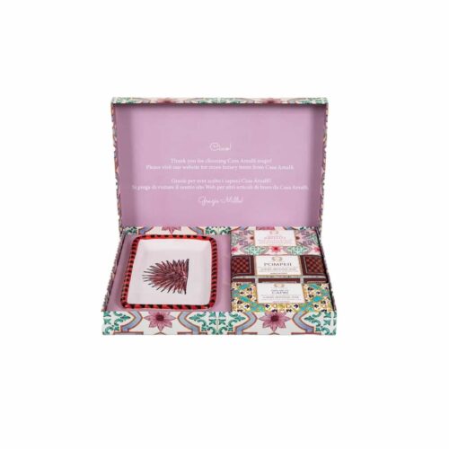 Set cadou sapunuri artizanale Pink Maiolica, Casa Amalfi - GB03