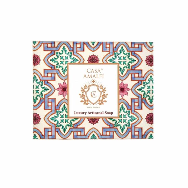 Set cadou sapunuri artizanale Pink Maiolica, Casa Amalfi - GB03