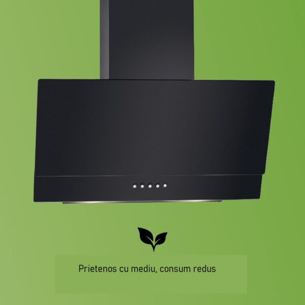 Hota decorativa, Bomann, DU7607G, 302 m³/h, 60 cm, negru