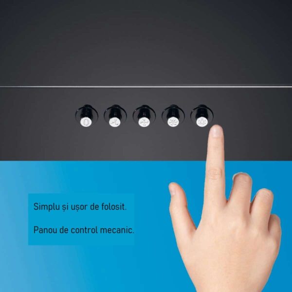 Hota decorativa, Bomann, DU7607G, 302 m³/h, 60 cm, negru