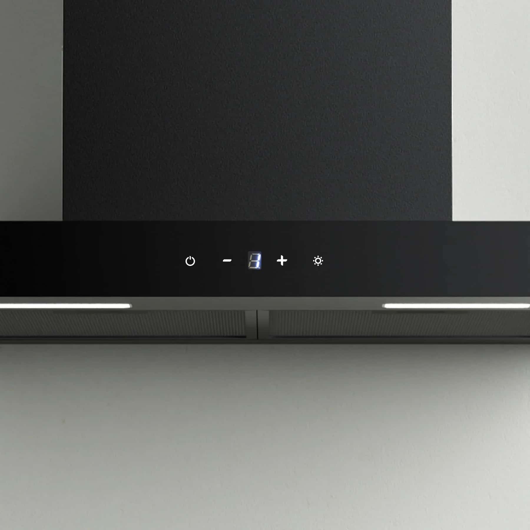 Hota de perete tip T, Ciarra, CBCB6102-B, 650 m³/h, 60 cm, negru