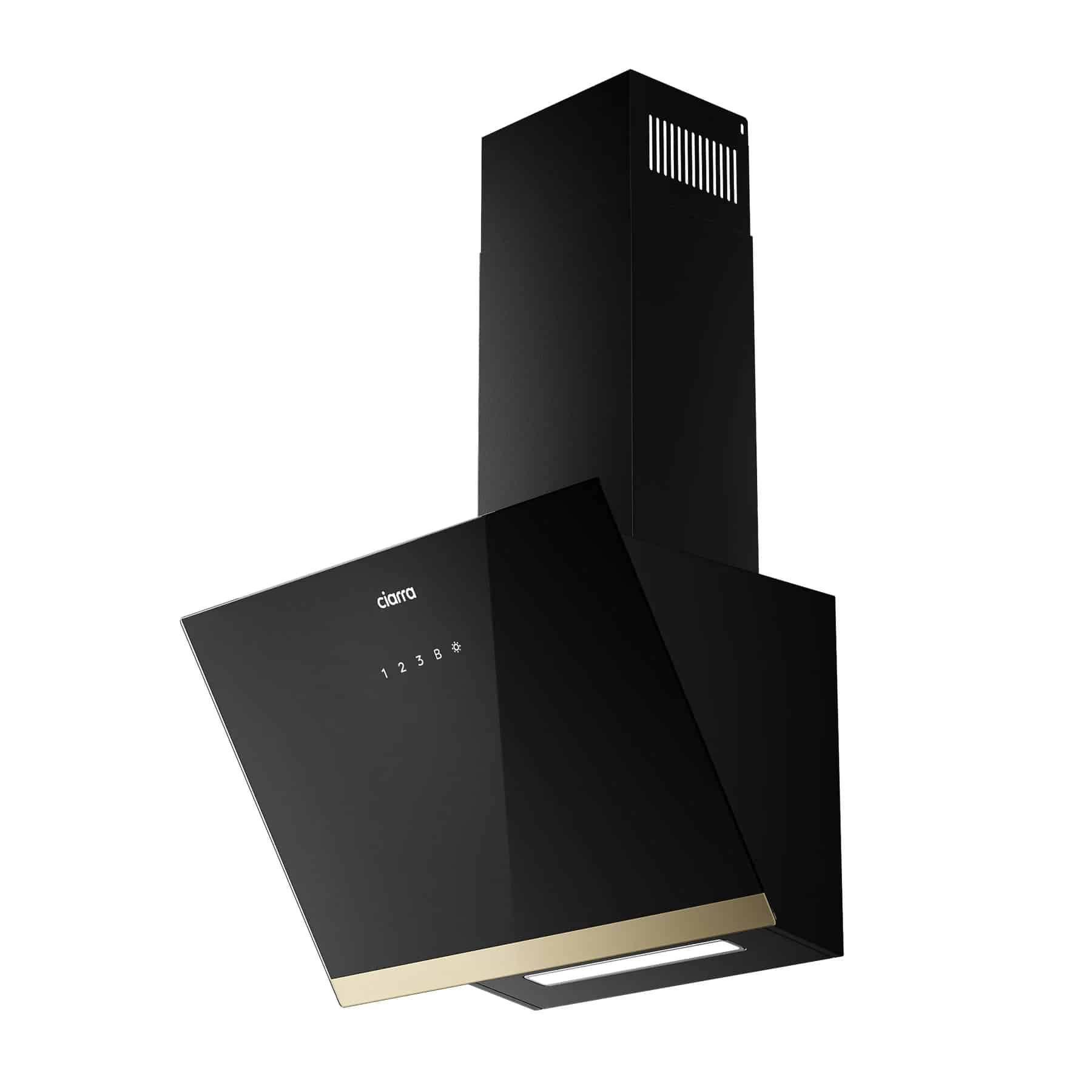 Hota decorativa, Ciarra, CBCB6736H-G, 650 m³/h, 60 cm, negru