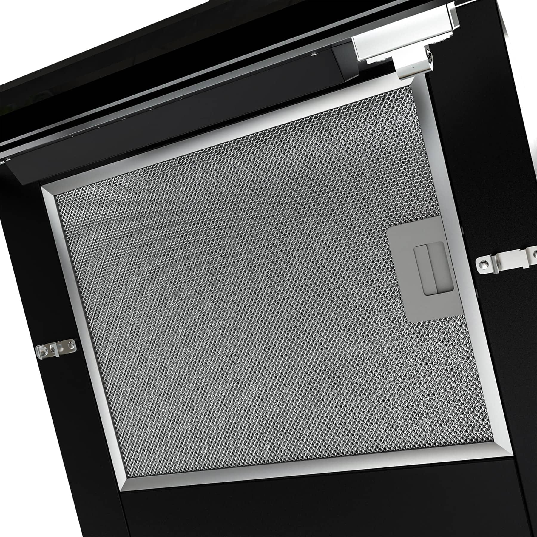 Hota decorativa, Ciarra, CBCB6736H-G, 650 m³/h, 60 cm, negru