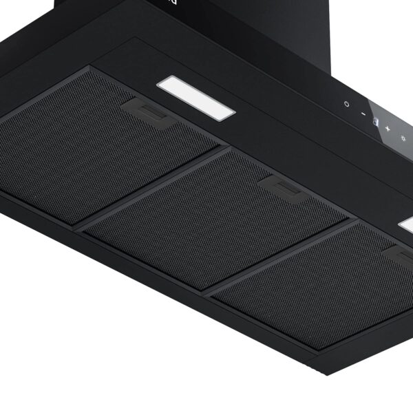 Hota de perete tip T, Ciarra, CBCB9102-B, 650 m³/h, 90 cm, negru