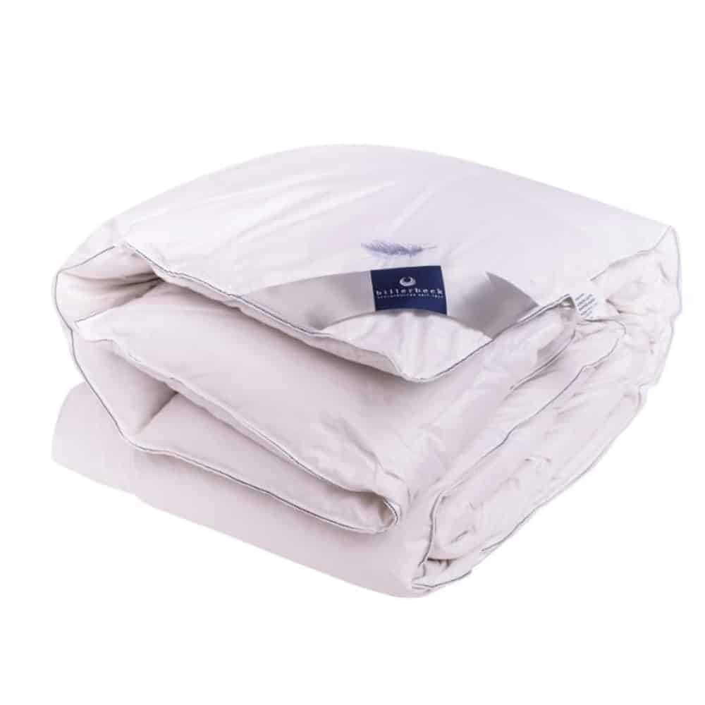 Pilota pentru iarna, 135x200 cm, pene si puf gasca, Virgin Satin Casettino, Billerbeck