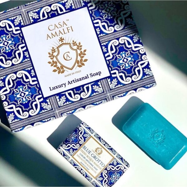 Set cadou sapunuri artizanale Blue Maiolica, Casa Amalfi - GB02