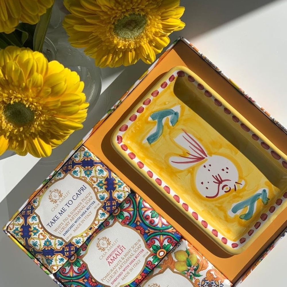 Set cadou sapunuri artizanale Lemon Maiolica, Casa Amalfi - GB01