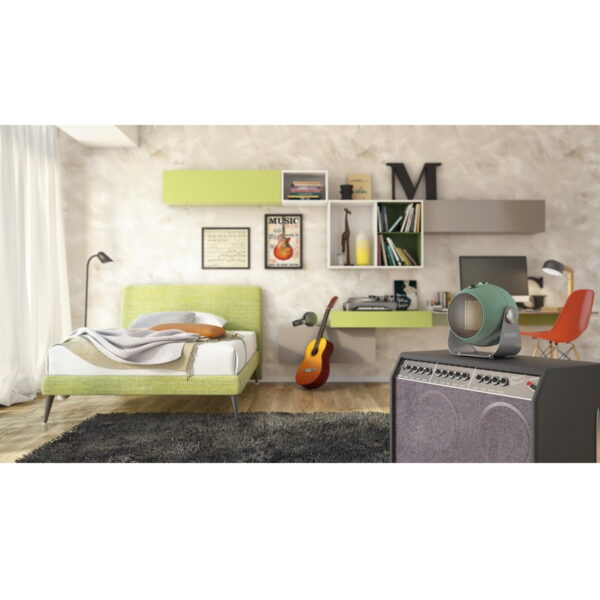 Aeroterma electrica cu termostat, Olimpia Splendid, CaldoDesign S, 1800 W, verde