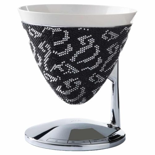 Cantar de bucatarie digital cu bol, Casa Bugatti, Uma The Light of Crystals, 3 kg, negru