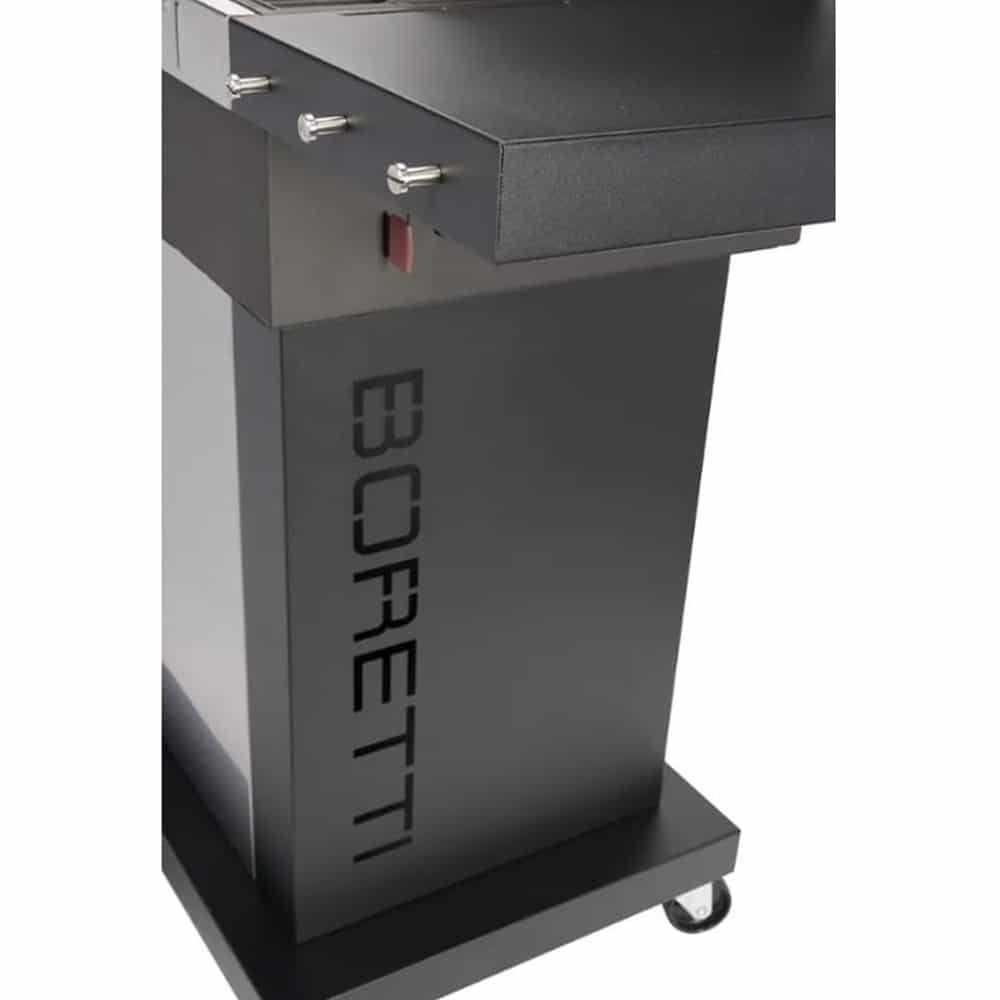 Gratar pe carbuni si termometru integrat, Boretti, Totti, 44x39 cm, antracit