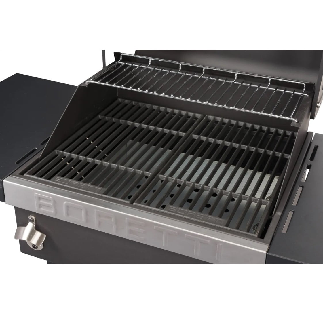 Gratar pe carbuni si termometru integrat, Boretti, Totti, 44x39 cm, antracit