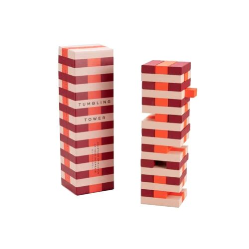 Joc de societate Tumbling Tower, Printworks, rosu - PW00540