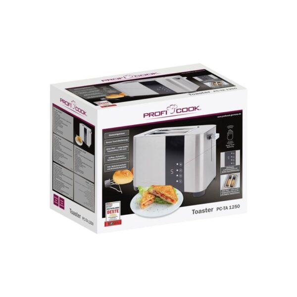 Prajitor de paine, Proficook, PC-TA1250, 2 felii, 850 W, inox