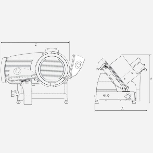 Feliator electric inclinat profesional, Berkel, Home Red Line 300, 0-12 mm, rosu