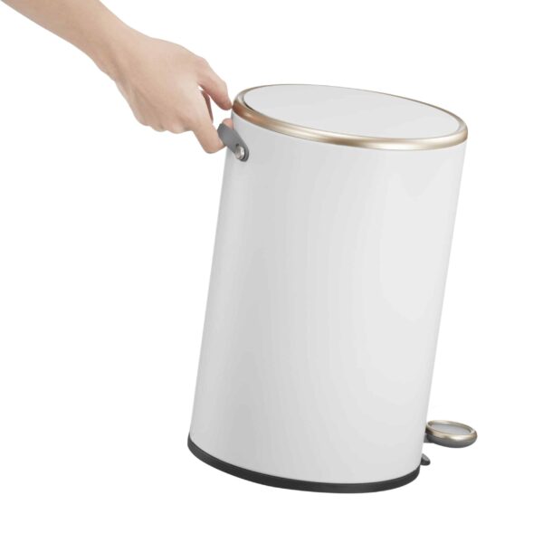 Cos de gunoi cu pedala, EKO, Cosmo, 12 litri, 1 compartiment, alb