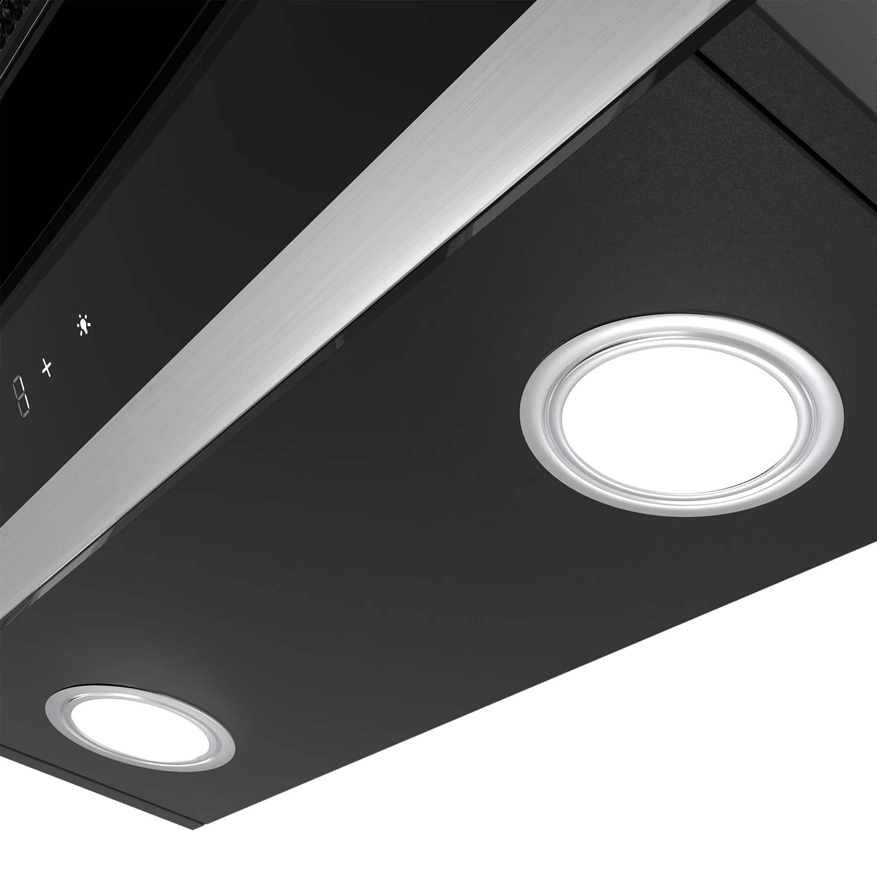 Hota decorativa, Ciarra, CBCB6736N, 650 m³/h, 60 cm, negru