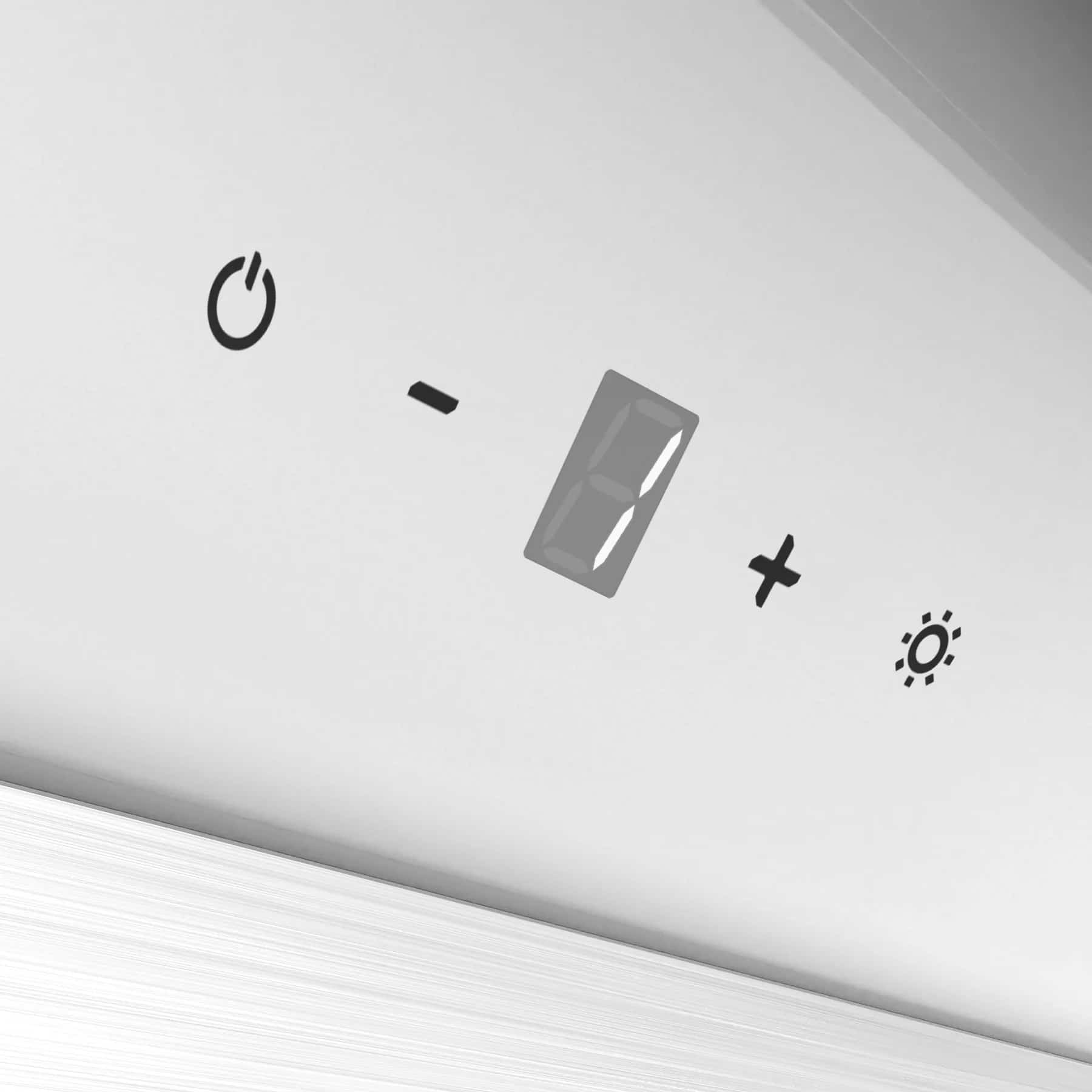 Hota decorativa, Ciarra, CBCW6736N-OW, 650 m³/h, 60 cm, alb