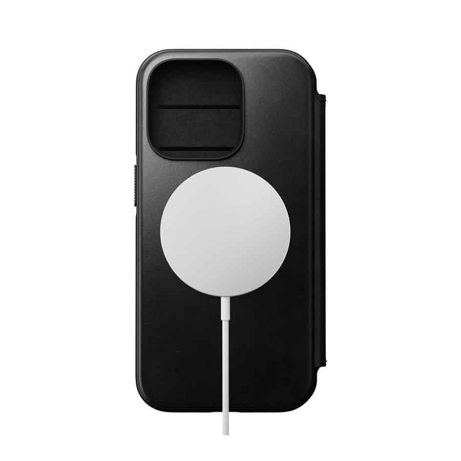 Husa telefon tip carte Iphone 14 Pro Folio, Nomad - NM01231585, negru