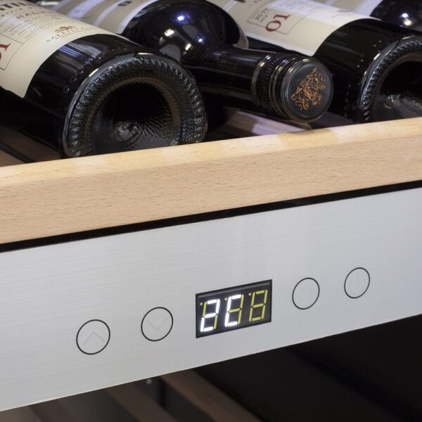 Racitor de vinuri incorporabil Dual Zone, 180 sticle, Caso Germany, WineChef Pro 180, inox