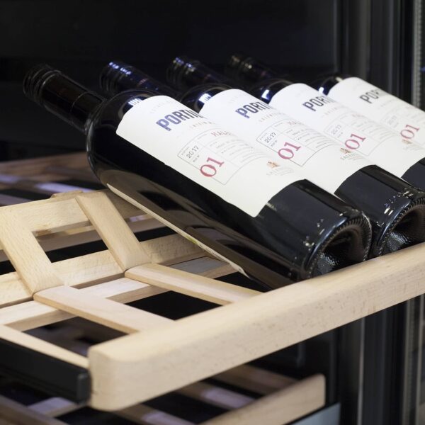Racitor de vinuri incorporabil Dual Zone, 180 sticle, Caso Germany, WineChef Pro, negru