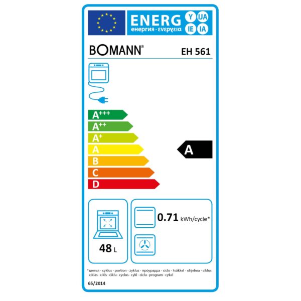 Aragaz electric, Bomann, EH561, 4 zone, 50 cm, alb