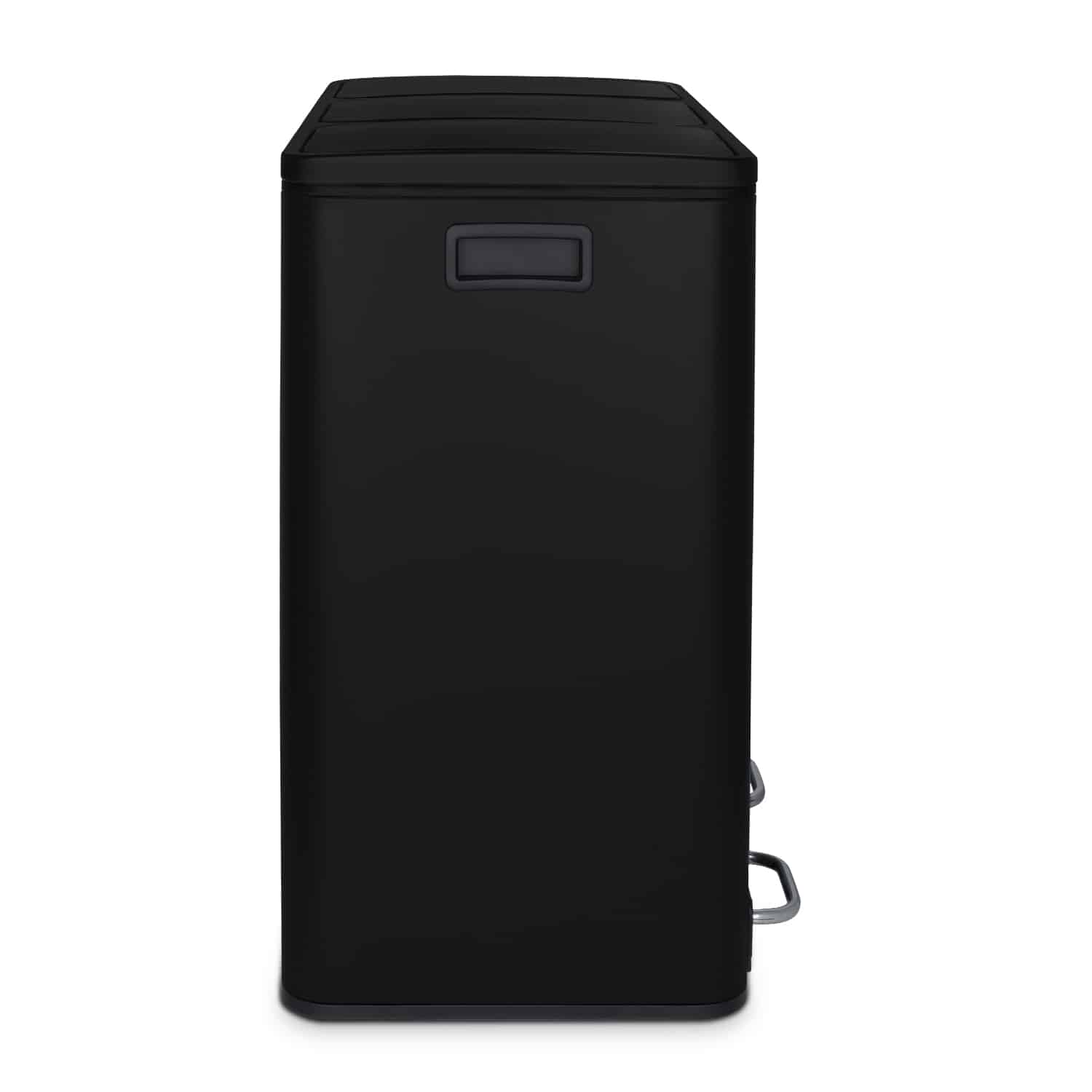 Cos de gunoi cu pedala, Les Collectors, N988, 18+18+18 litri, 3 compartimente, negru mat