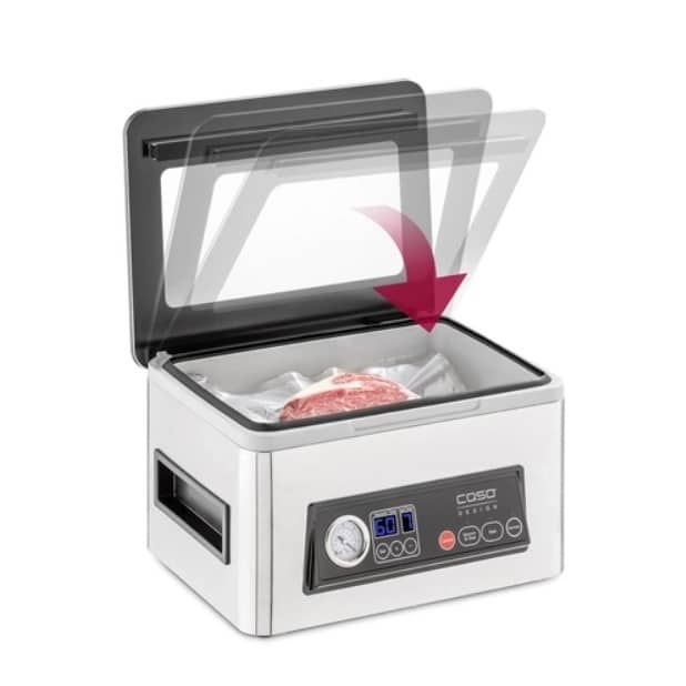 Aparat de vidat cu camera profesional, Caso Germany, VacuChef 50, vidare uscata/umeda/lichida, inox