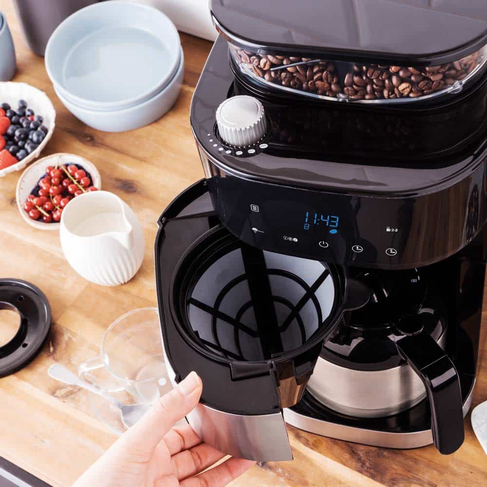 Cafetiera cu rasnita, Gastroback, Grind&Brew Pro Thermo, 8 cani, negru