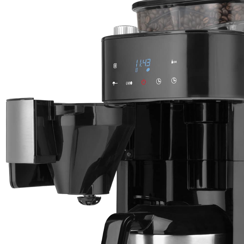 Cafetiera cu rasnita, Gastroback, Grind&Brew Pro Thermo, 8 cani, negru
