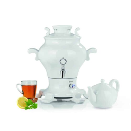 Samovar electric din ceramica, BEEM, Odette, 5 litri, 1800 W, alb