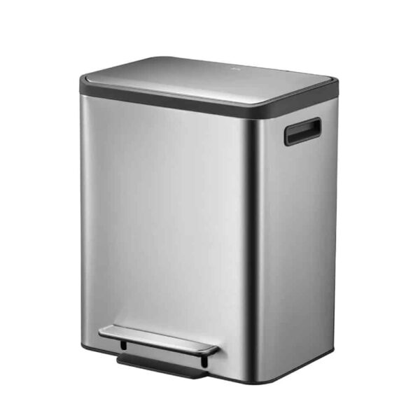 Cos de gunoi cu pedala, EKO, EcoCasa, 30 litri, 1 compartiment, inox