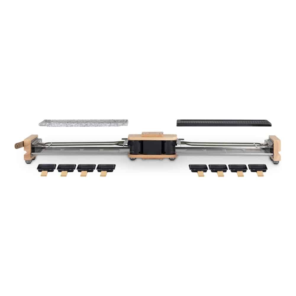 Plita grill si raclette, H.Koenig, 1400 W, 8 persoane, maro deschis