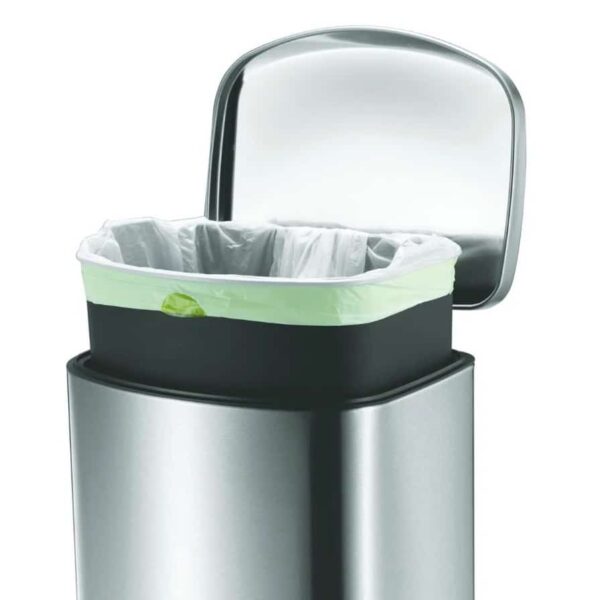 Cos de gunoi cu pedala, EKO, Della, 35 litri, 1 compartiment, inox