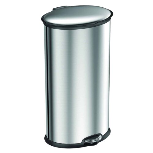 Cos de gunoi cu pedala, EKO, Ellipse, 30 litri, 1 compartiment, inox