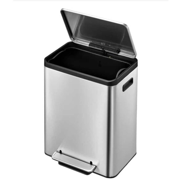 Cos de gunoi cu pedala, EKO, EcoCasa, 30 litri, 1 compartiment, inox