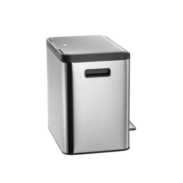 Cos de gunoi cu pedala, EKO, EcoCasa, 30 litri, 1 compartiment, inox