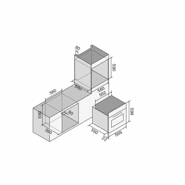Cuptor electric cu convectie incorporabil, 65 litri, ILVE, Nostalgie, OV60SNE3/MGG, negru/auriu