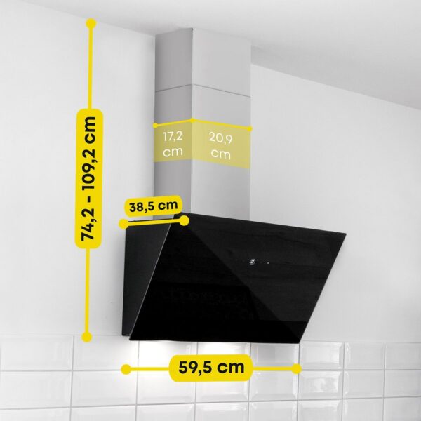 Hota decorativa, Bomann, DU7606.1G, 491 m³/h, 60 cm, negru