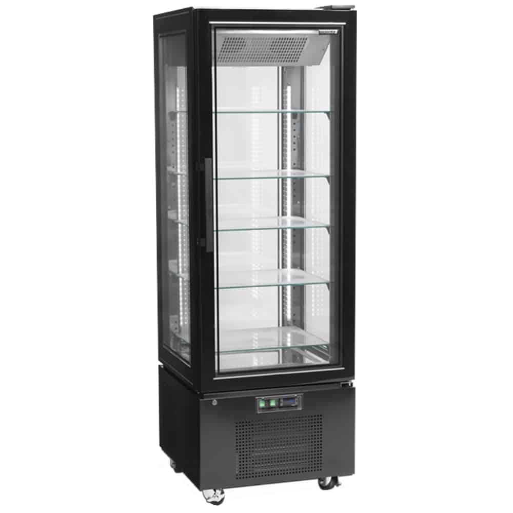 Vitrina frigorifica pentru prajituri, TEFCOLD, UPD400-F, 248 litri, negru