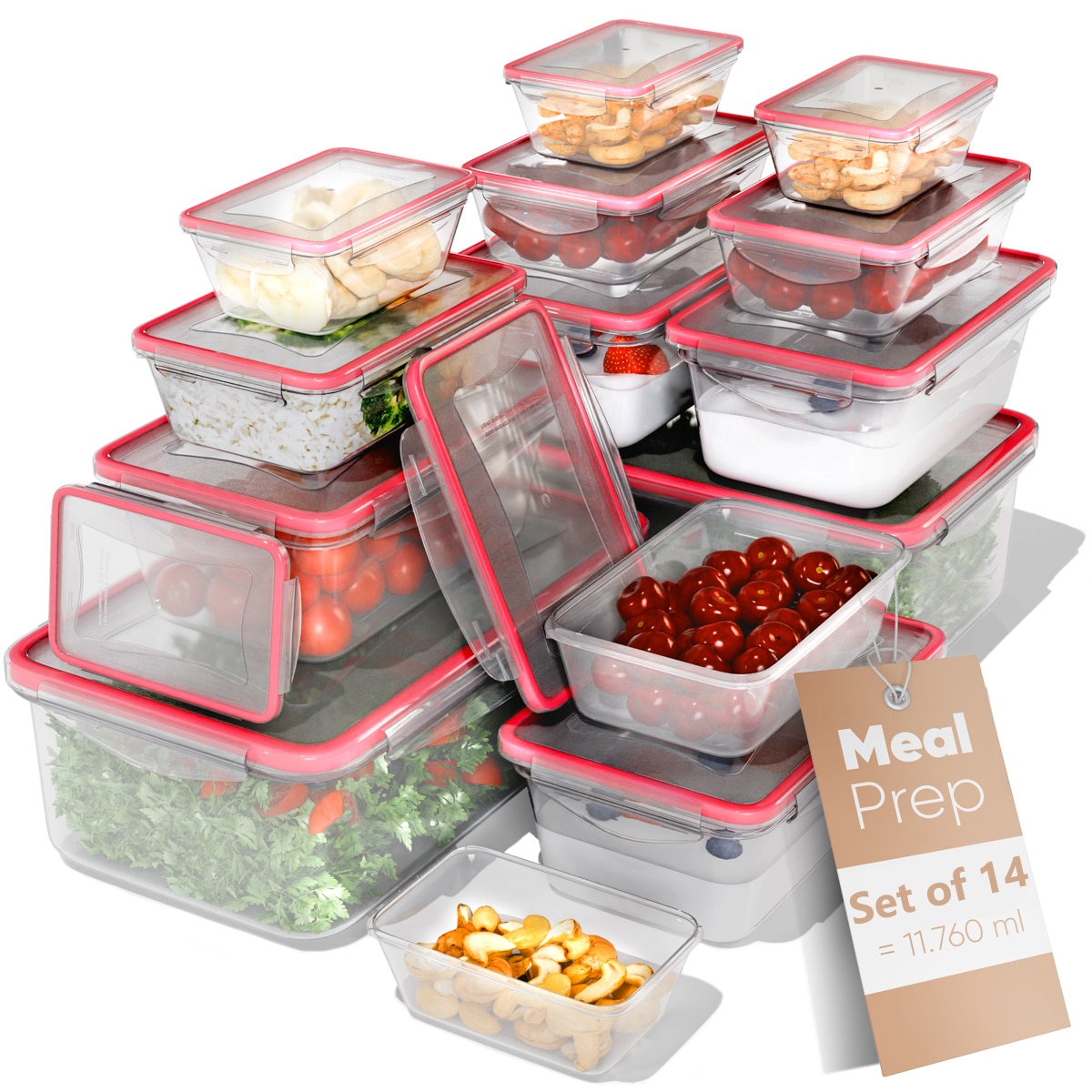 Set 14 caserole pentru alimente, Classbach, C-FHD4009K