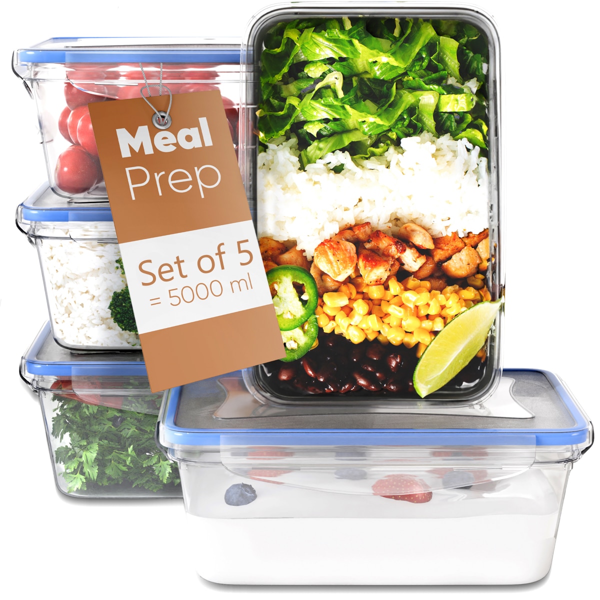 Set 5 caserole pentru alimente, Classbach - C-FHD4007K