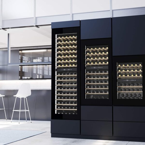 Racitor de vinuri incorporabil Dual Zone, 60 sticle, Caso Germany, WineDeluxe WD 60, negru