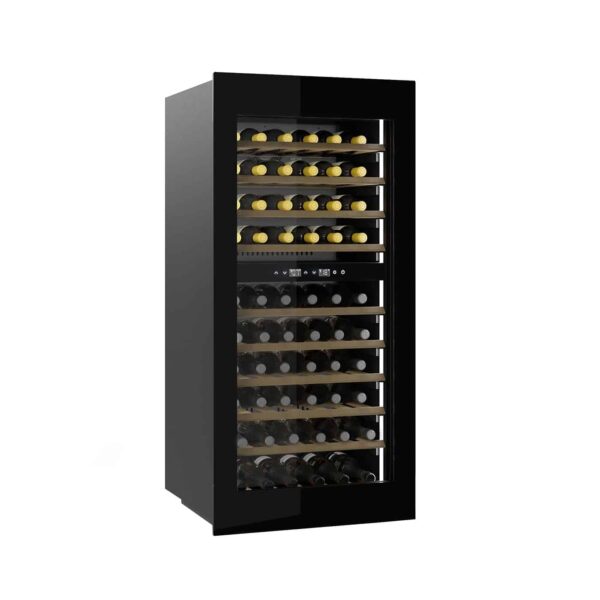 Racitor de vinuri incorporabil Dual Zone, 60 sticle, Caso Germany, WineDeluxe WD 60, negru